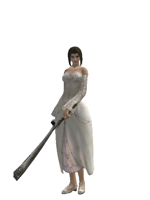 Crimson Sword*Elven Sword on a female Human mystic, front view