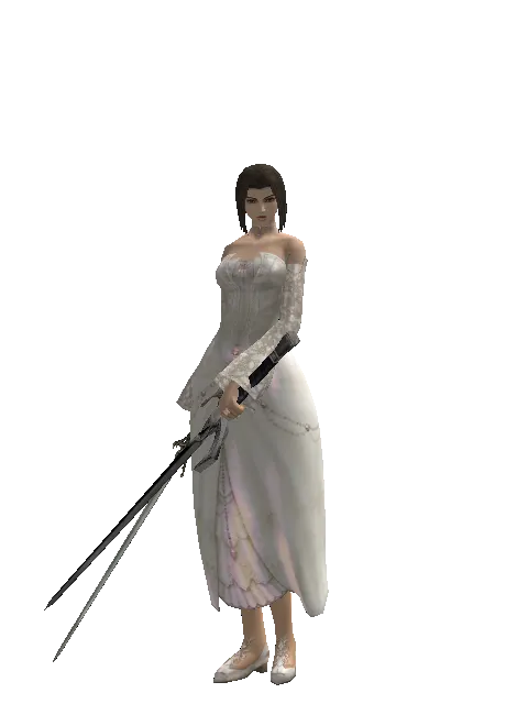 Elven Sword*Sword of Revolution on a female Human mystic, front view