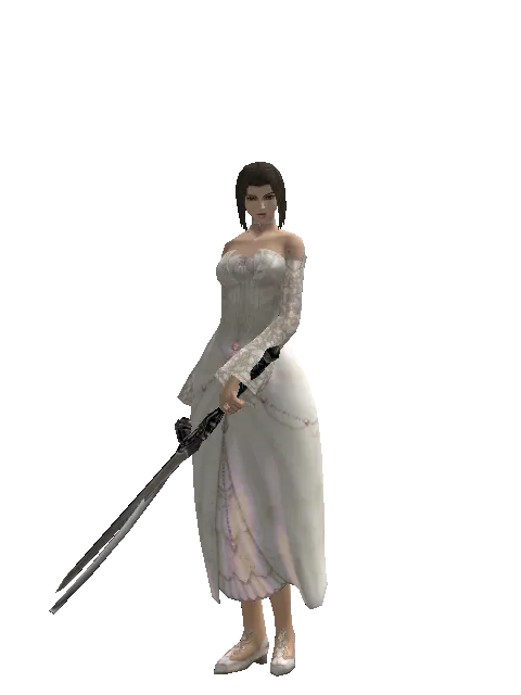 Katana*Spirit Sword on a female Human mystic, front view