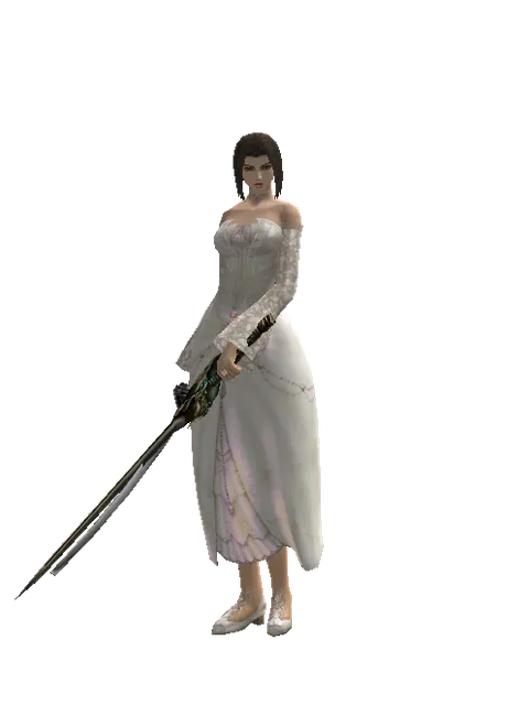 Katana*Sword of Delusion on a female Human mystic, front view