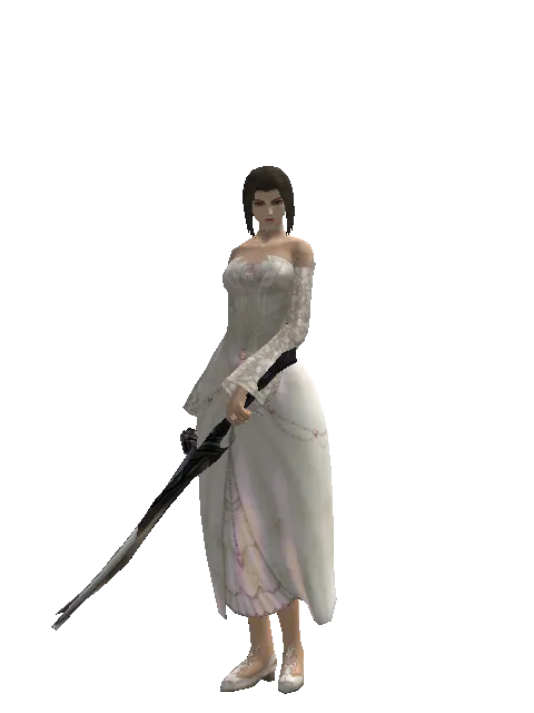 Katana*Sword of Limit on a female Human mystic, front view