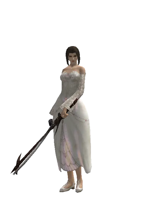 Katana*Sword of Nightmare on a female Human mystic, front view