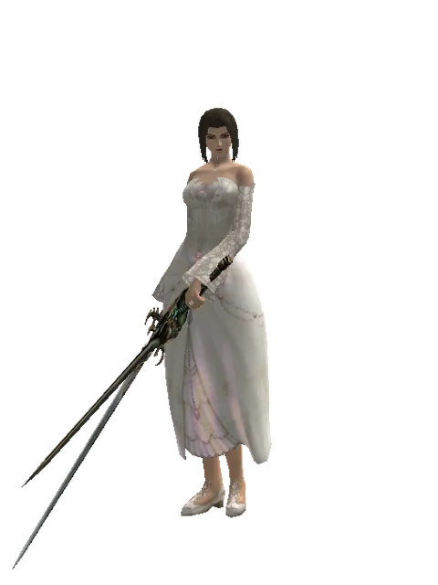 Raid Sword*Sword of Delusion on a female Human mystic, front view