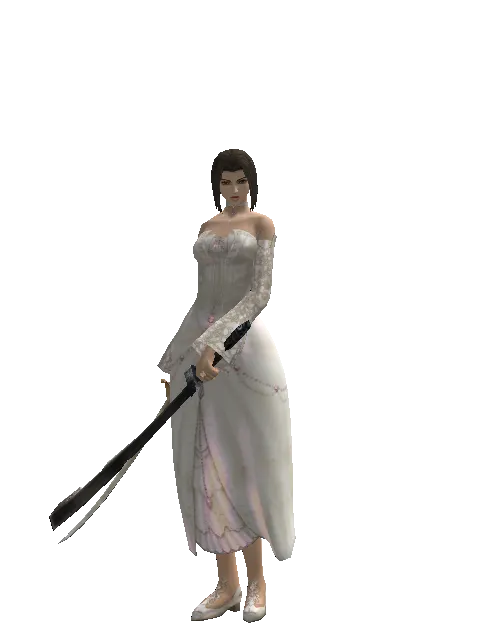 Saber*Crimson Sword on a female Human mystic, front view