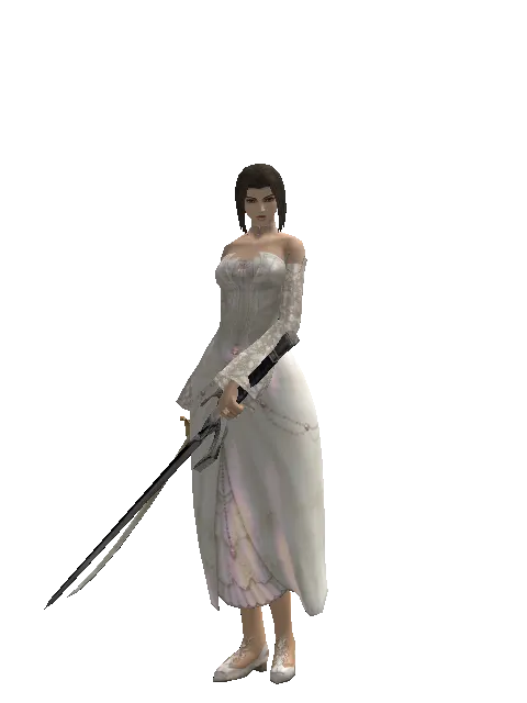 Saber*Sword of Revolution on a female Human mystic, front view