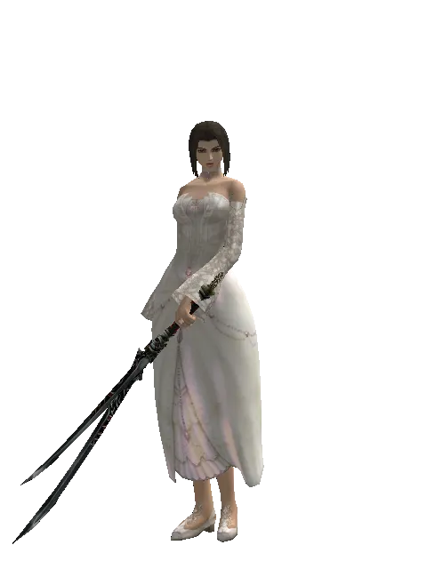 Samurai Long Sword*Samurai Long Sword on a female Human mystic, front view