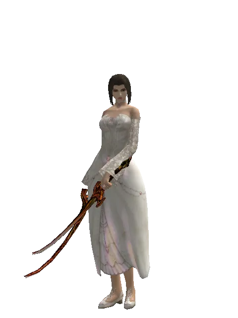 Shamshir*Shamshir on a female Human mystic, front view