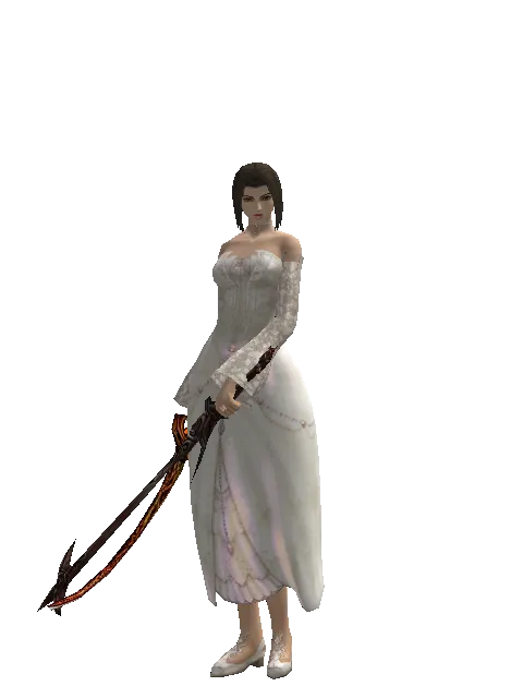 Shamshir*Sword of Nightmare on a female Human mystic, front view