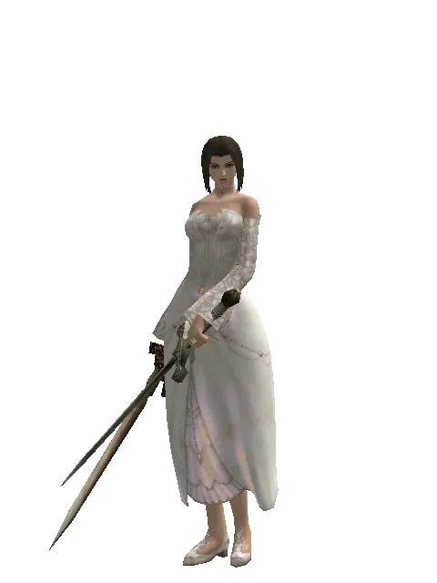 Spinebone Sword*Artisan's Sword on a female Human mystic, front view