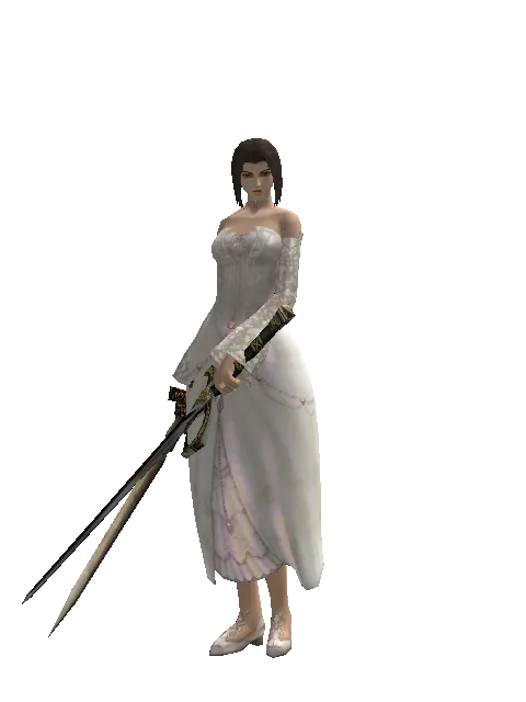 Spinebone Sword*Knight's Sword on a female Human mystic, front view