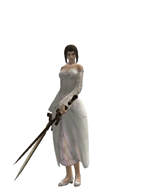 Spinebone Sword*Spinebone Sword on a female Human mystic, front view