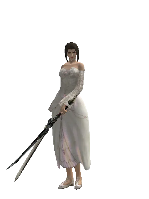 Spirit Sword*Samurai Long Sword on a female Human mystic, front view