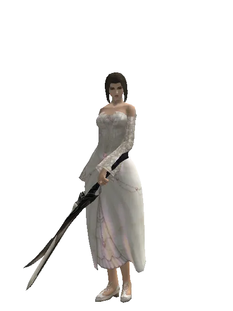 Spirit Sword*Sword of Limit on a female Human mystic, front view