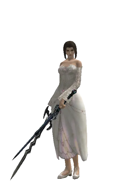 Stormbringer*Caliburs on a female Human mystic, front view