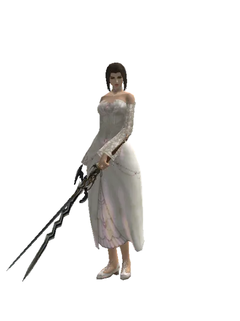 Stormbringer*Raid Sword on a female Human mystic, front view