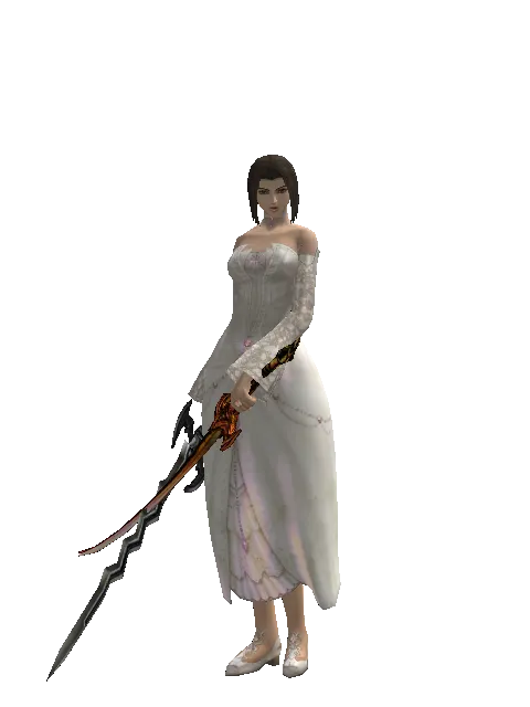 Stormbringer*Shamshir on a female Human mystic, front view