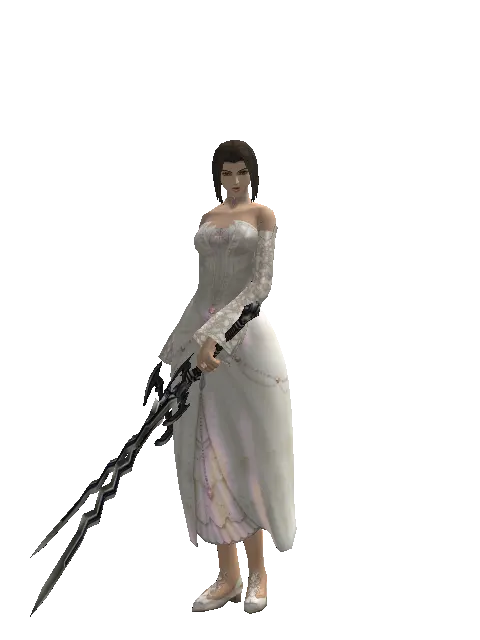 Stormbringer*Stormbringer on a female Human mystic, front view