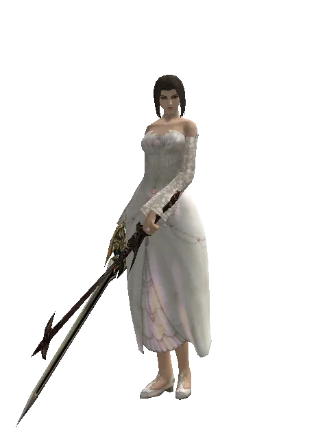 Sword of Delusion*Sword of Nightmare on a female Human mystic, front view