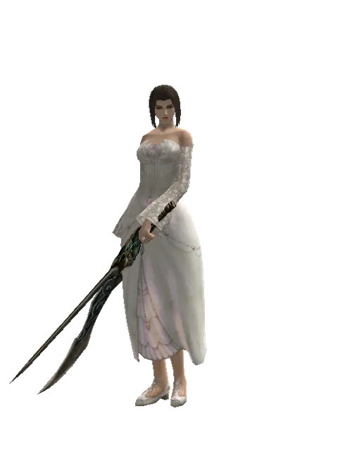 Sword of Limit*Sword of Delusion on a female Human mystic, front view