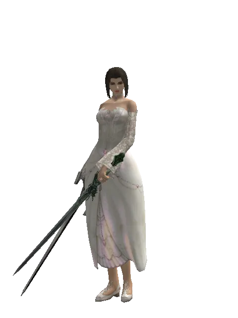 Sword of Revolution*Elven Long Sword on a female Human mystic, front view