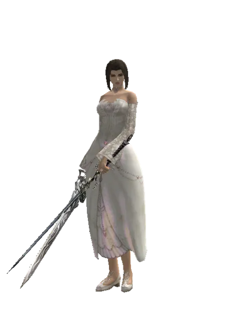Tallum Blade*Dark Legion's Edge on a female Human mystic, front view