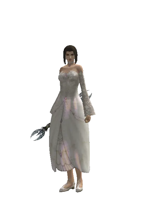 Traveler's Wand on a female Human mystic, front view