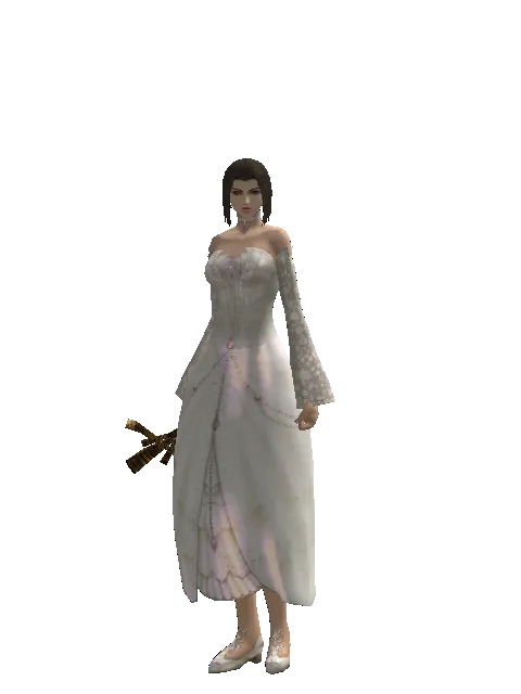 Voodoo Doll on a female Human mystic, front view