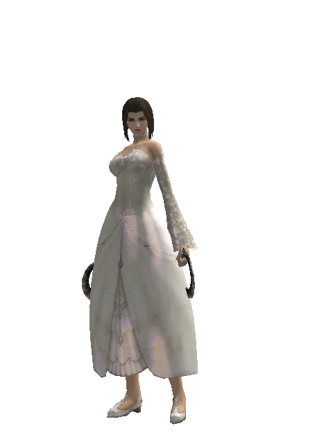 Chakram on a female Human mystic, front view