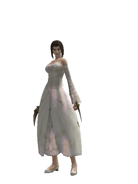Fisted Blade on a female Human mystic, front view