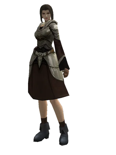 Blast Plate (heavy armor) on a female Human mystic, front view