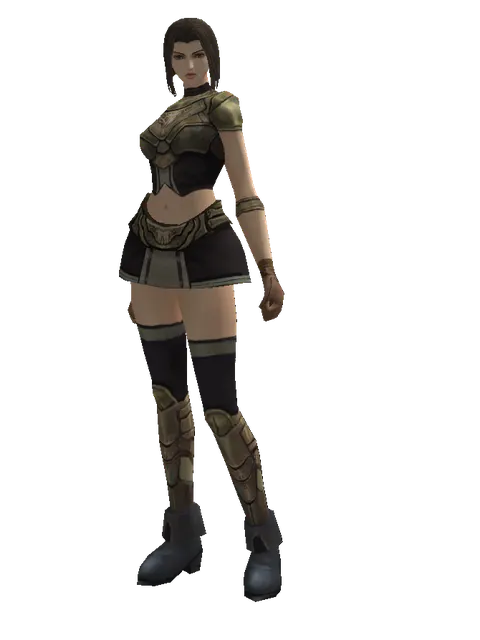 Bronze (heavy armor) on a female Human mystic, front view