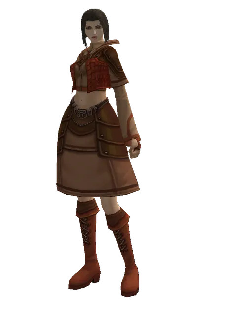 Compound Set on a female Human mystic, front view