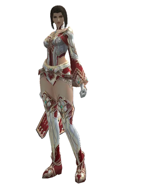 Dynasty (heavy armor) on a female Human mystic, front view