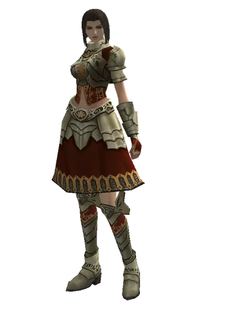 Zubei's Set on a female Human mystic, front view