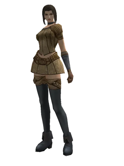 Cotton (light armor) on a female Human mystic, front view