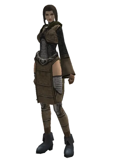 Lion Skin (light armor) on a female Human mystic, front view