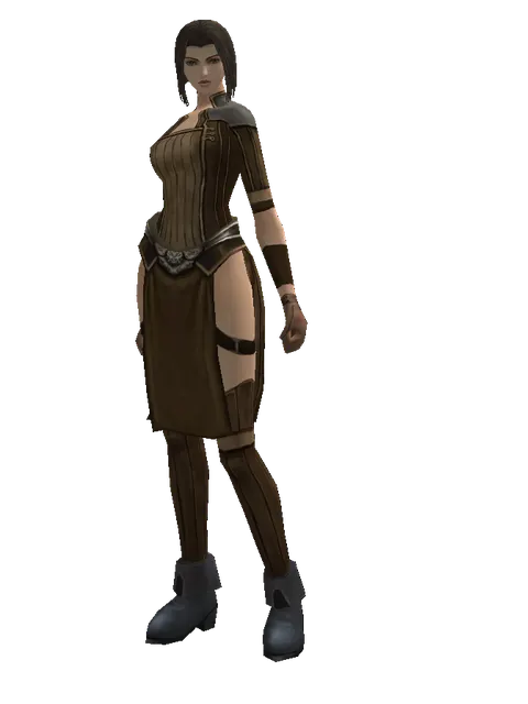 Puma Skin (light armor) on a female Human mystic, front view