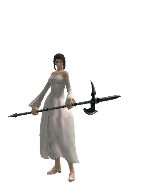 Bec de Corbin on a female Human mystic, front view