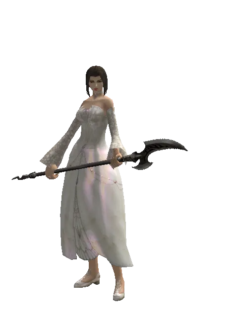 Scorpion on a female Human mystic, front view