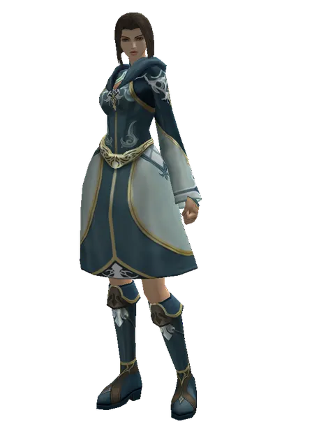 Clan Oath Set - Robe on a female Human mystic, front view