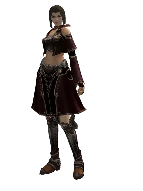 Set of Doom on a female Human mystic, front view