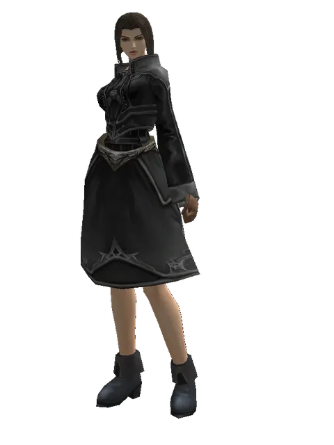 Elven Mithril (robe) on a female Human mystic, front view