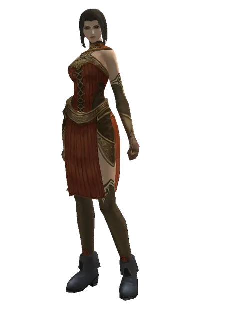 Magic (robe) on a female Human mystic, front view