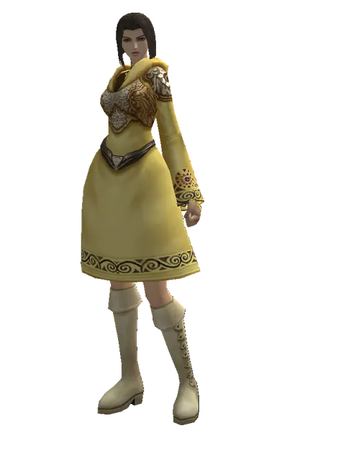 Mithril Set - Robe on a female Human mystic, front view