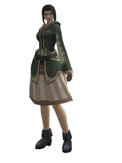 Mystic's (robe) on a female Human mystic, front view