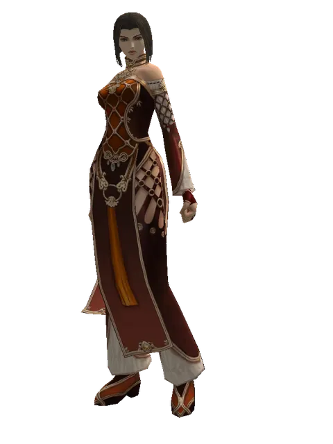 Robe of Nightmare Set on a female Human mystic, front view