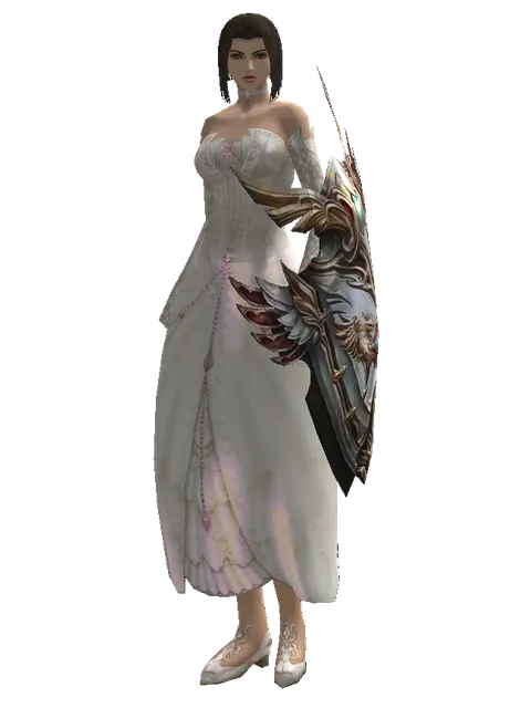 Dynasty Shield en Humano místico (mujer), vista frontal