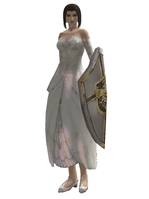 Knight's Shield on a female Human mystic, front view