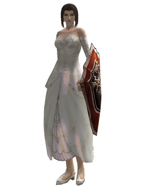 Shield of Nightmare on a female Human mystic, front view