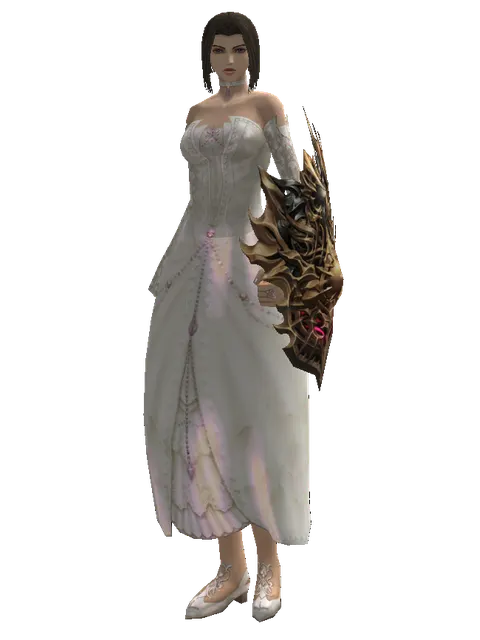 Vesper Shield on a female Human mystic, front view